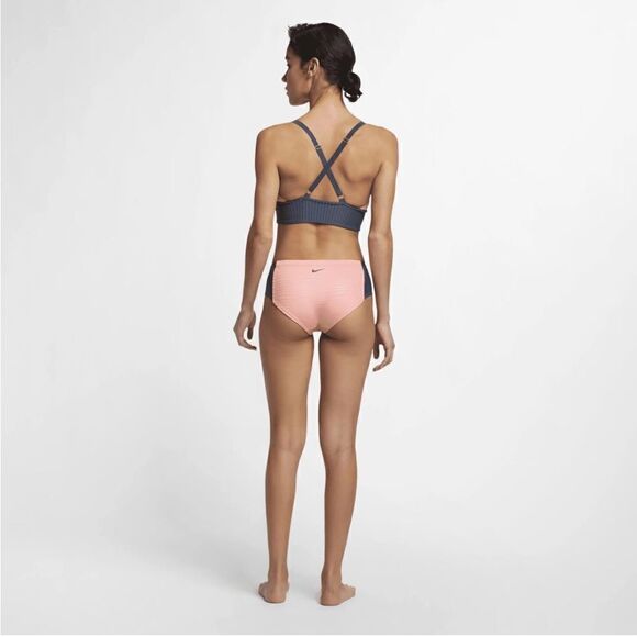 NEW Nike Shine Stripe Hipster Bikini Bottoms Pink Gaze Medium - Picture 4 of 9